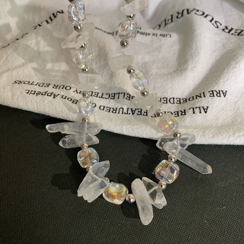 Faux Necklace Crystal Bead