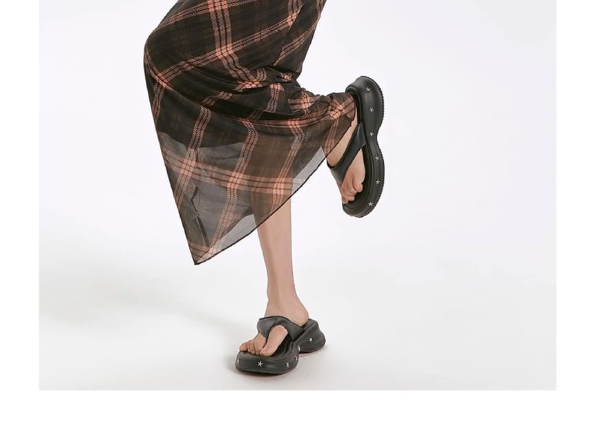 Dress Sheath Maxi Plaid Spaghetti Strap V-Neck