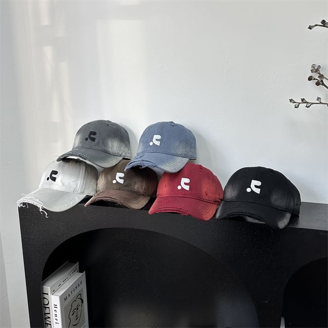 Baseball Cap Distressed Embroidered