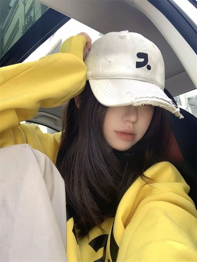 Baseball Cap Distressed Embroidered