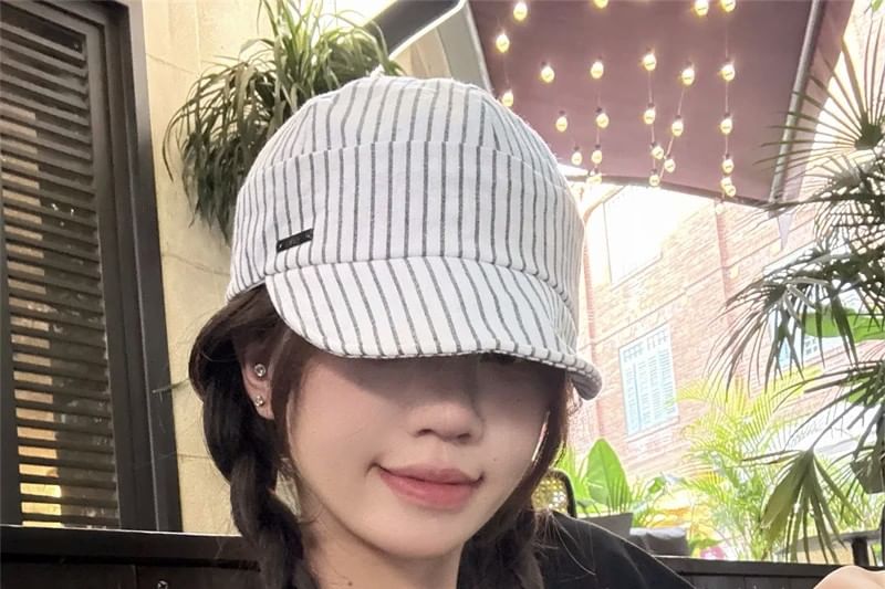 Cap Baseball Striped Brim Short
