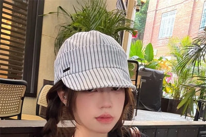 Cap Baseball Striped Brim Short