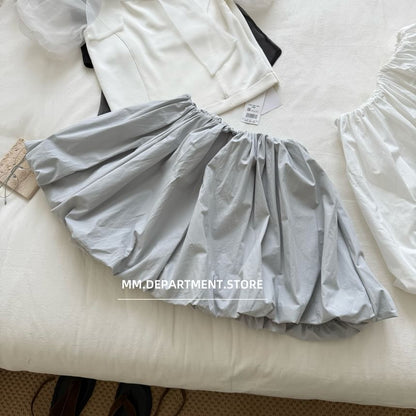 High Mini Skirt Rise Plain A-Line