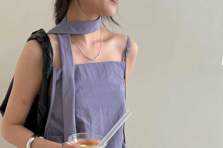 Square Plain Cami Neck Top