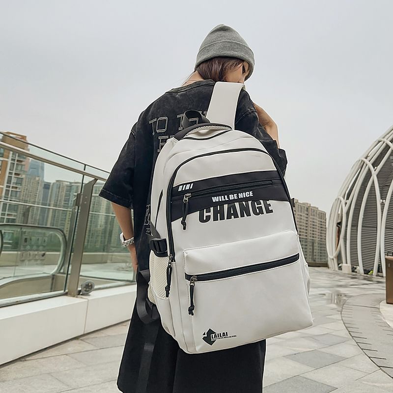 Backpack Two Tone Lettering