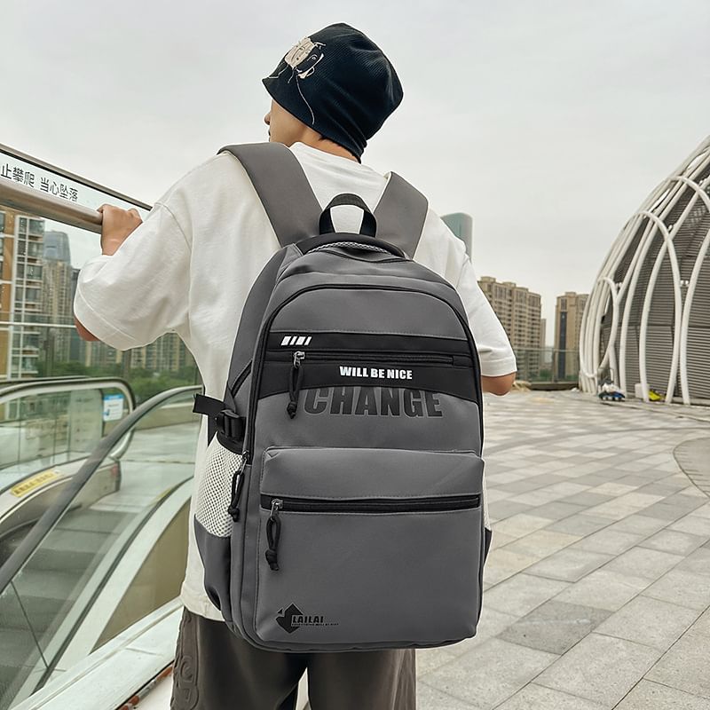 Backpack Two Tone Lettering