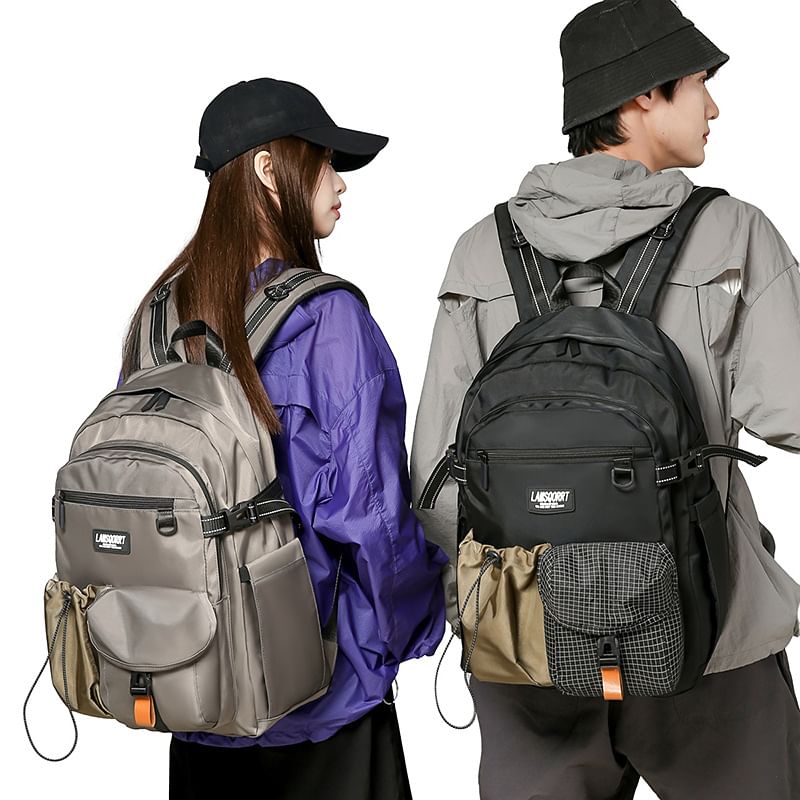 Backpack Contrast Pocket Lettering