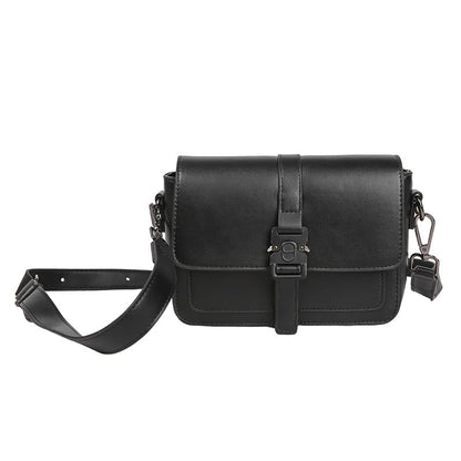 Leather Satchel Buckled Faux