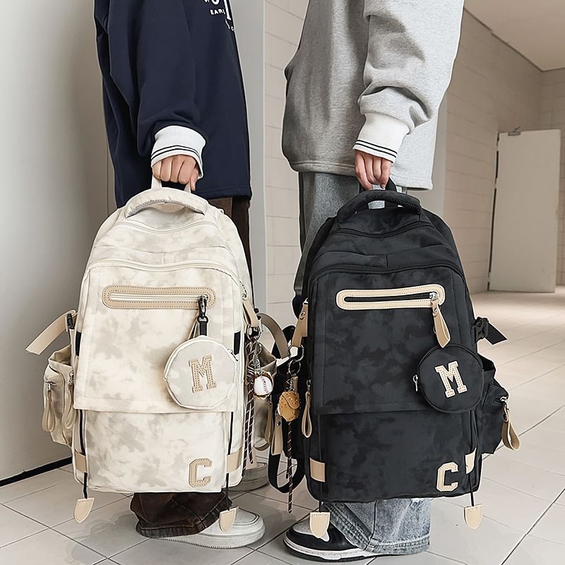 Set Print Camouflaged Purse Backpack Coin /