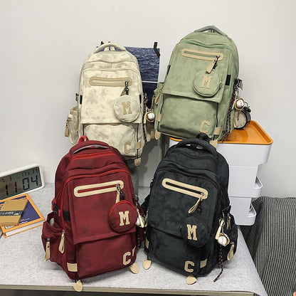 Set Print Camouflaged Purse Backpack Coin /