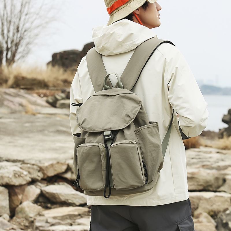Flap Backpack Plain