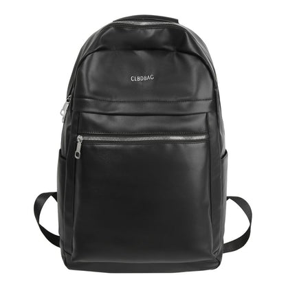 Lettering Backpack Faux Leather