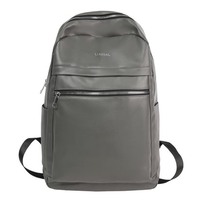 Lettering Backpack Faux Leather
