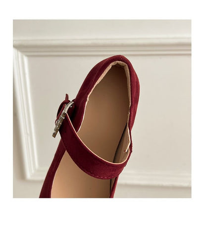 Plain Platform Jane Shoes Mary Wedge