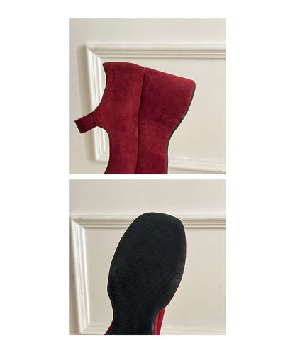 Plain Platform Jane Shoes Mary Wedge