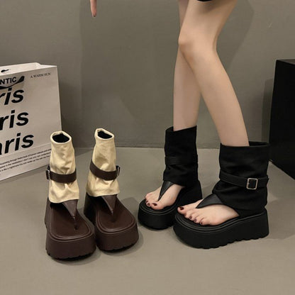 Boots Short Platform Thong