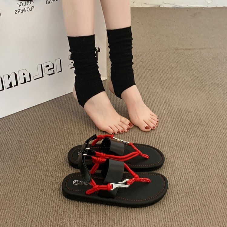 Sandals Buckled Thong