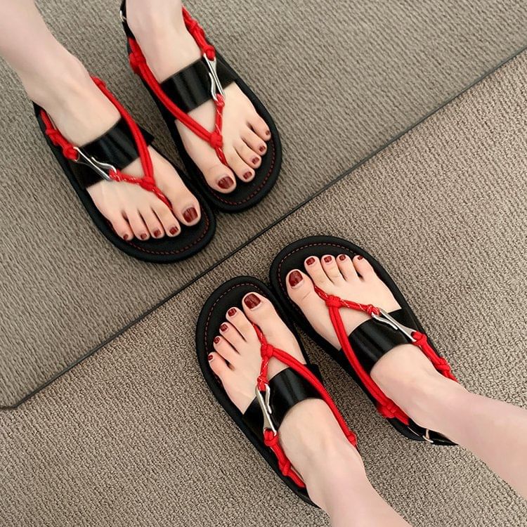 Sandals Buckled Thong