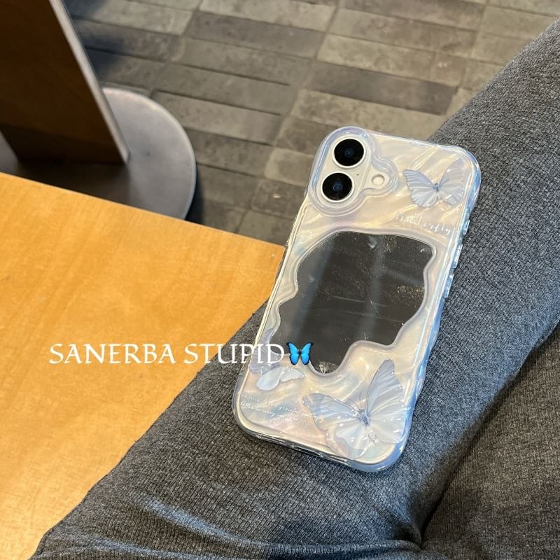 Butterfly Mirrored Case Phone