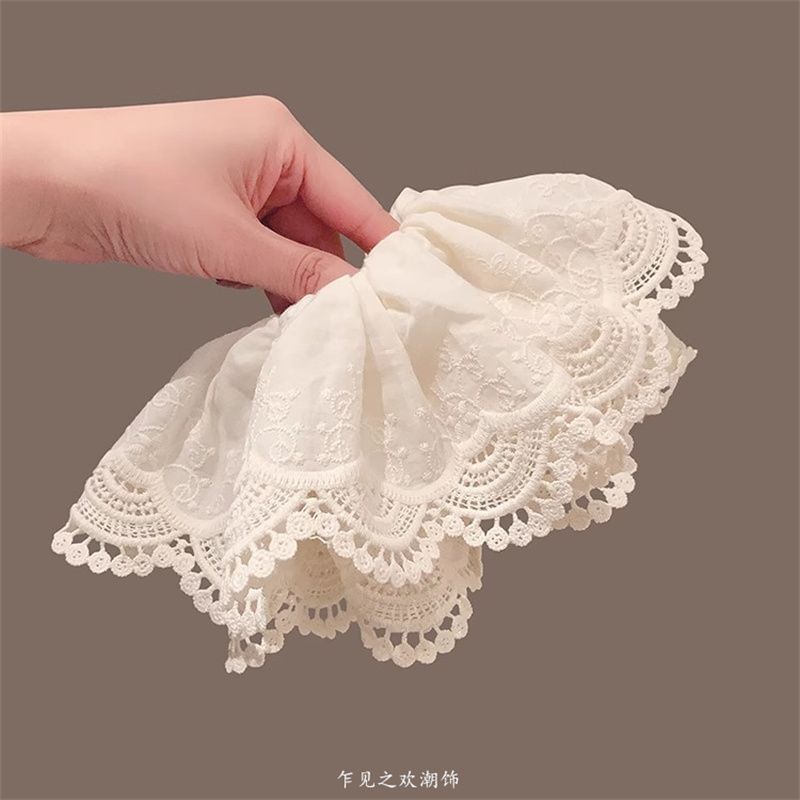Scrunchie Trim Lace Ruffle