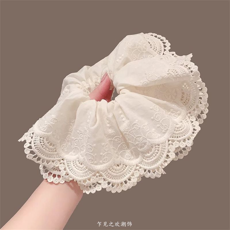 Scrunchie Trim Lace Ruffle