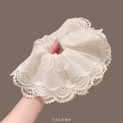 Scrunchie Trim Lace Ruffle