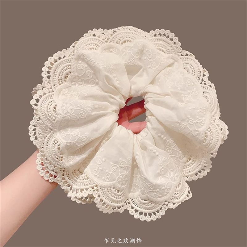Scrunchie Trim Lace Ruffle