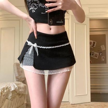 Rise Low Mini Skirt Overlay