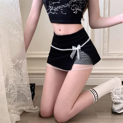 Rise Low Mini Skirt Overlay