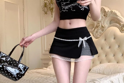 Rise Low Mini Skirt Overlay