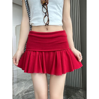 Rise Skirt Mini Low Plain