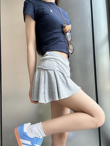 Rise Skirt Mini Low Plain