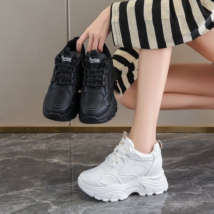 Sneakers Wedge Hidden Panel Platform