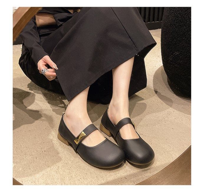 Shoes Mary Leather Jane Faux
