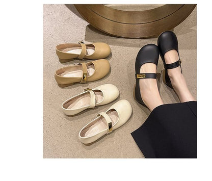 Shoes Mary Leather Jane Faux