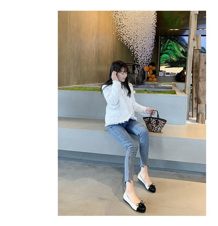 Cap Flats Bow Toe