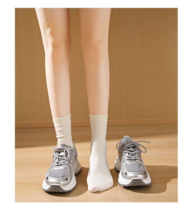 Sneakers Mesh Platform Panel