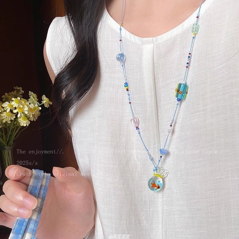 Necklace Resin String Goldfish