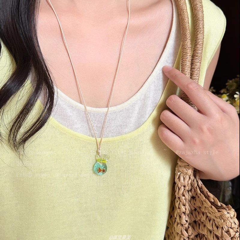 Necklace Resin String Goldfish