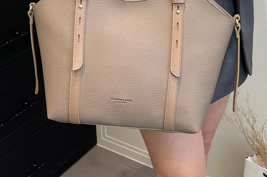 Faux Tote Leather Bag