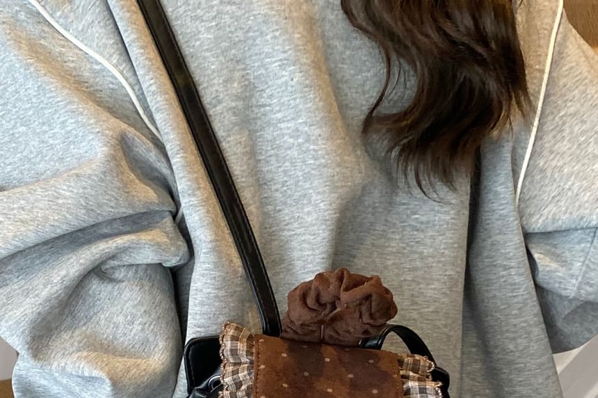 Panel Small Dotted Ruffle Floral Backpack