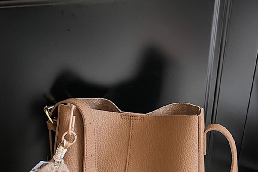 Pouch Faux Bag Shoulder Leather With