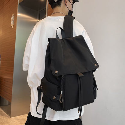 Nylon Plain Backpack Drawstring