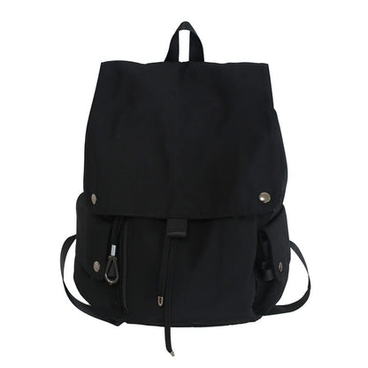 Nylon Plain Backpack Drawstring