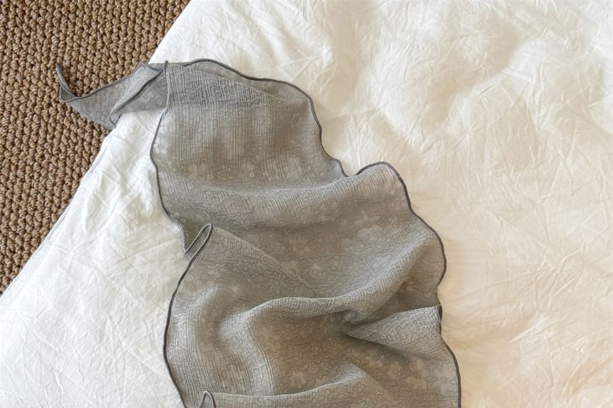 Sheer Jacquard Floral Scarf