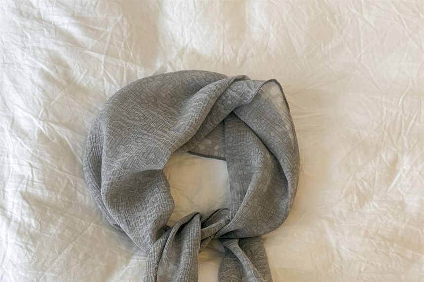 Sheer Jacquard Floral Scarf