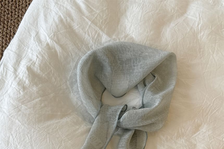Sheer Jacquard Floral Scarf