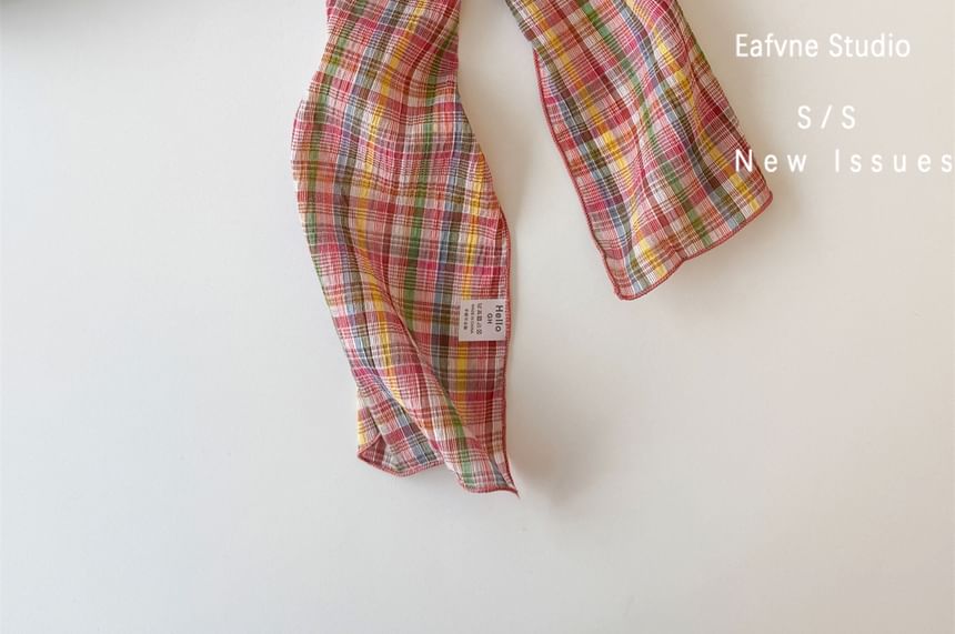 Plaid Scarf Headkerchief /
