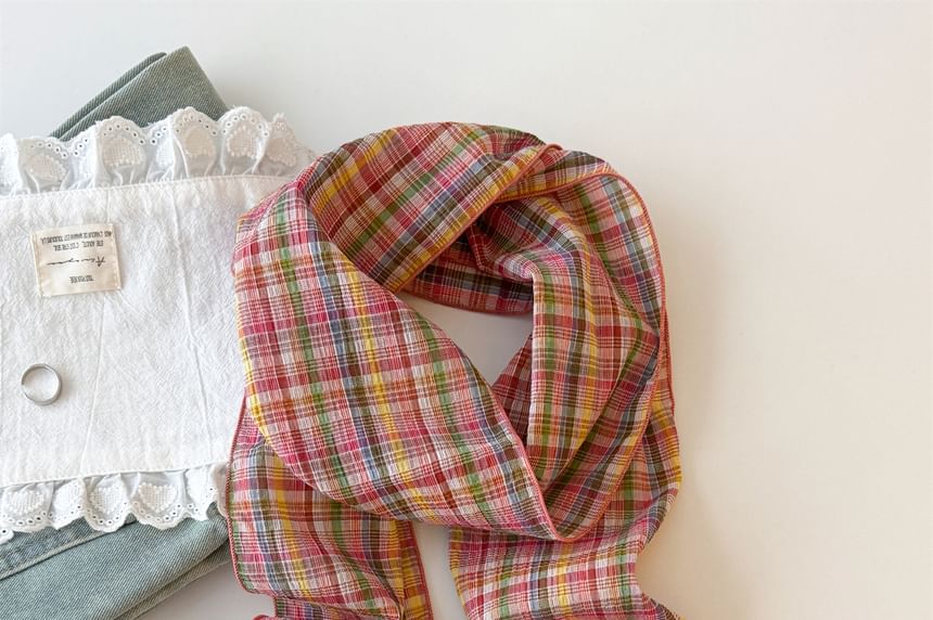 Plaid Scarf Headkerchief /