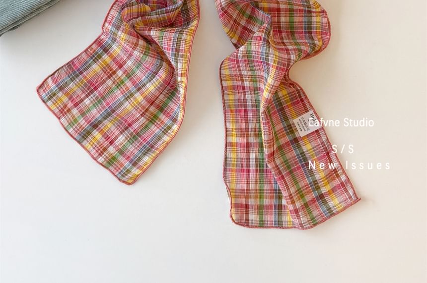 Plaid Scarf Headkerchief /